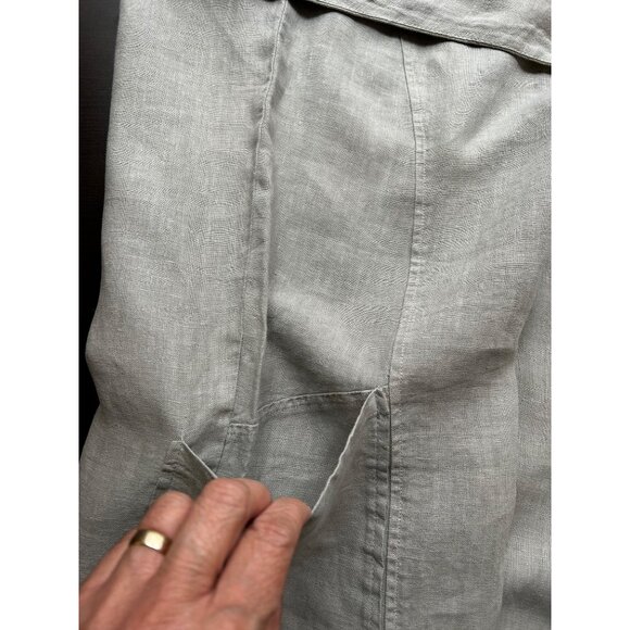 Cut Loose Spring Summer Linen Lounge Pants Gray Wide Leg Sz Medium - Picture 9 of 9